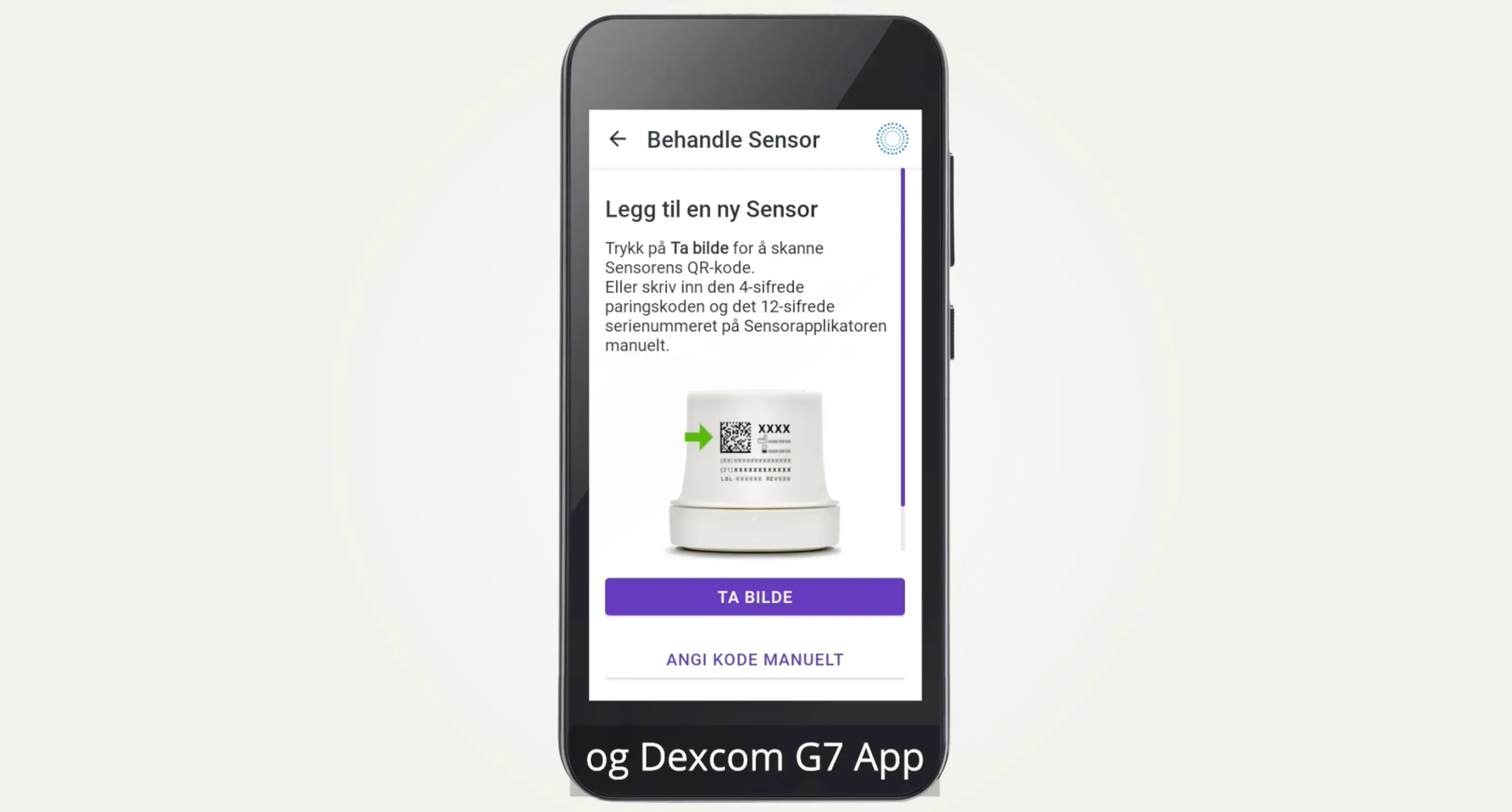 Sensortilkobling Dexcom G7